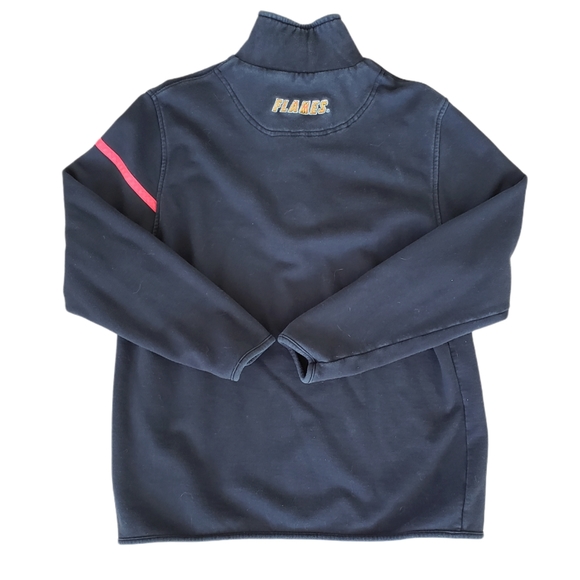 Vintage Calgary Flames 1/4 Zip Sweatshirt - L - Picture 3 of 6